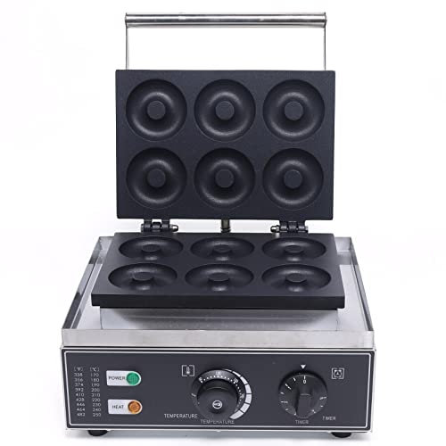 1550 W Donutmaker 6 griglia commerciale elettrico ciambella Maker macchina per ciambelle elettrico con rivestimento antiaderente