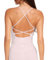 Danysu Sport BH Damen Ohne Bügel Top Crossback Abnehmbaren Gepolstert Nahtlose Sport Oberteile Bra Fitness Yoga V Ausschnitt Rosa XS