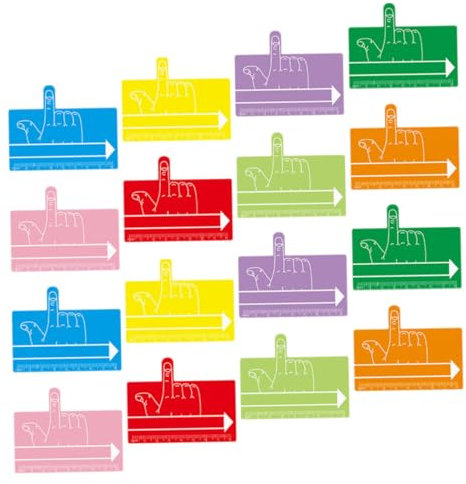 HONMEET 16piezas Marcador De De Escritura Mano Para Estudiantes Guía De Lectura Para Dislexia Herramienta De Lectura Separadores De Dedos Para