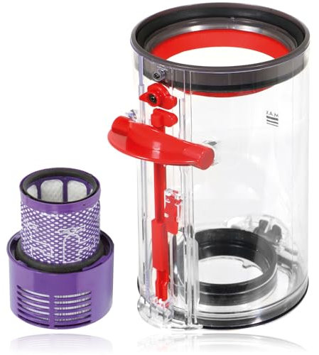 Spares2go Dust Bin Container + Filter for Dyson V10 SV12 SV27 Animal Absolute Total Clean Vacuum Cleaner