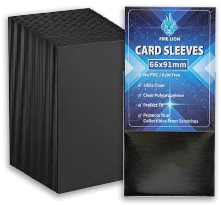 100PCS Soft Card Sleeves Clear Trading Card Sleeves for Magic The Gathering Standard Card Sleeves for Pokemon Card Magic MTG Sports Cards Game Cards (66 X 91mm)