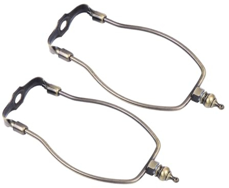 ANDRESLAD 2 Stück Metall Lampenschirmhalter Lampenharfe Mit Sattel 7 Zoll Lampenschirm Halterung Kompatibel Für Steh Und Tischlampen Kristall Und Bodenleuchten
