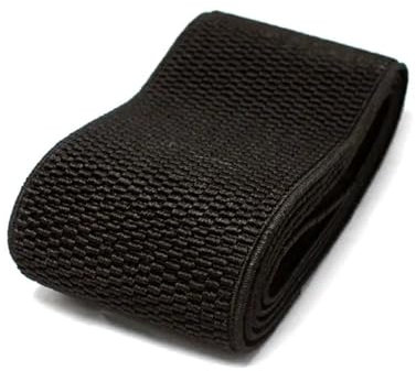 Rodsah 3 Meter farbiges Gummiband 6 cm breit, Hosenrock, elastischer Gürtel für gestricktes Nähzubehör,Schwarz,60mm