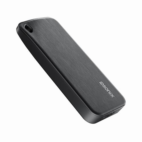 iDsonix Portable SSD 1TB Externe Festplatte, USB 3.2 GEN 2 bis zu 1000 MB/s Externes Solid State Drive mit 2-in-1 USB-C-Kabel Kompatibel mit Xbox, PS5, Mac, PC, Laptop, Kamera (i10PRO)
