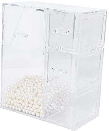 Beaupretty 1Stk Eimer für Make-up-Pinsel Kosmetiktasche Behälter Palette Aufbewahrungskorb Kosmetik- makeup brush holder Schubladentyp Kanister Multifunktionseimer p.s Weiß