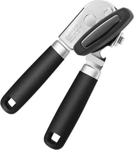 Dosenöffner,3 in 1 Büchsenöffner Edelstahl Dosenöffner Senioren Can Opener Ohne Scharfe Kanten Büchsenöffner mit Bequemer Griff Rutschfestem Griff Ergonomischem und Großer Drehknopf