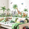 decalmile Wandsticker Dschungel Tiere Baum XXL Wandtattoo Safari Elefant Giraffe Löwe Leopard Tropische Blätter Wandaufkleber Babyzimmer Kinderzimmer Schlafzimmer Wanddeko