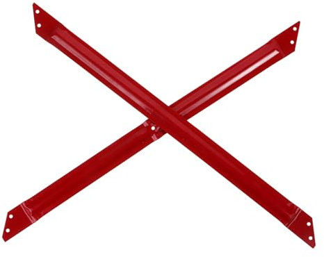 DOITOOL 1 Pair Telescopic Ladder Accessories Adjustable Non Accessory Cranked Pole Ladder Fixing Accessories Stabilizer Stand Bracket Clamps Pliable Holder Kit Stainless Steel Red