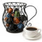 CROWNSHOP Coffee Pod Holder Coffee Pod Basket for Counter Coffee Bar Coffee Capsule Metal Coffee Capsule Storage for Counter Coffee Station Organizer Coffee Bar Accessories (12x14x10cm)