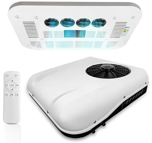 HNBYLMM Condizionatore d'Aria da Tetto per Camper, RV Condizionatore parcheggio 12V/24V, con compressore Scroll, Silenzioso, per Camper, Camion, Camper, furgoni, rimorchi per Barche, trattori,24V