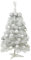 Albero di Natale, mini albero di Natale, 17, 7 tavoli con luci a LED e palline d'argento, arredamento di interno/esterno per festa, casa, ufficio