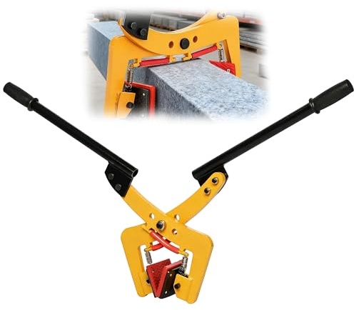 awagas 350kg Versetzzange Bordsteinversetzzange, Hebezange Bordstein Steingreifer mit Gummihandgriff 4-18cm Spannbreite Steinklemme Pflastersteinzange für Stein Anheben und Transportieren