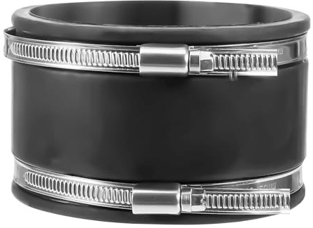 100 mm Flexible Gummimuffe Gummikupplung Mit Edelstahlschellen, Rohrverbindungen Gummi Muffe, Rohrverbinder Für Rohrventilator, Flexschlauch Rohrschellen Für Kohlefilter Stahlrohr (A)
