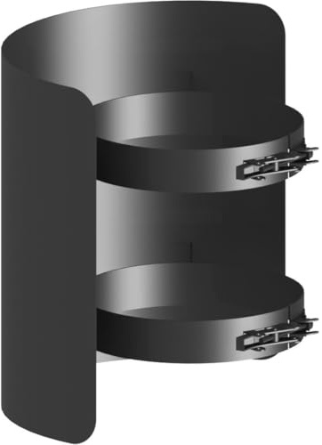 Ø 160 mm Ofenrohr Strahlungsschutz - 25 cm - schwarz