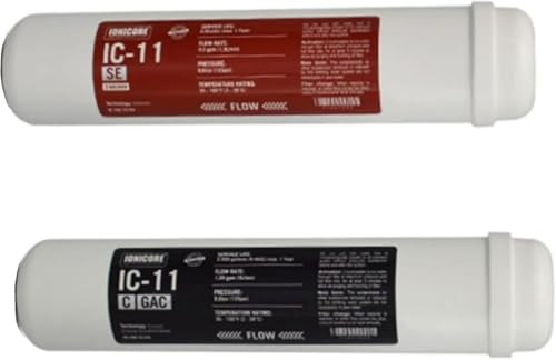 Filtro in linea Ionicore per sedimenti IC-11SE filtro in linea Ionicore IC-11C GAC carbone attivo granulare. Ricambi originali per sistemi ad osmosi inversa e microfiltrazione acqua