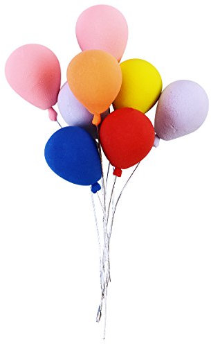 TOYMYTOY 8 Stück 1/12 Puppenhaus Miniatur Schaum Ballons (Zufällige Farben und Formen)
