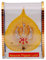 Purpledip Gold Plated Natural Pipal Leaf with Khanda for car dashboard, Good luck gift (10694)