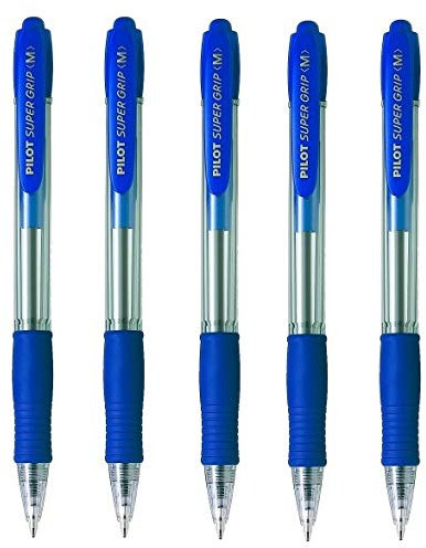 Boligrafos pilot supergrip pack 5 Boligrafos azules