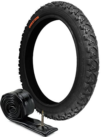 1 chambre à air + 1 pneu noir pour Vélo Tout Terrain 12 1/2 x 1,75 2 1/4 (47-203)