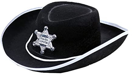 Rappa 690165 Cowboy Hut mit Sheriff Stern für kleine Cowboys