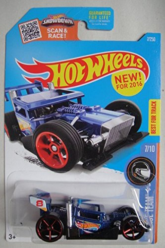 Hot Wheels Voiture Jouet Bleu Bone Speeder 7/250 Showdown Scan & Race Enfant 36 Mois et Plus Unisex