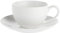 LA PORCELLANA BIANCA - Tazzina Caffè da 100cc con Piattino cc – Tazza da caffè piccola e raffinata, perfetta per momenti di relax. Linea Essenziale