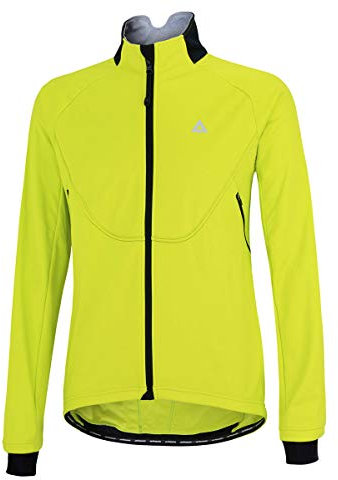Airtracks Herren Winter Thermo Fahrradjacke Radjacke Softshelljacke Pro Line II Wasserdicht Winddicht - neon - L