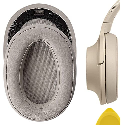 Geekria QuickFit Replacement Ear Pads for Sony MDR-100ABN, WH-H900N Headphones Ear Cushions, Repair Parts (Gold)