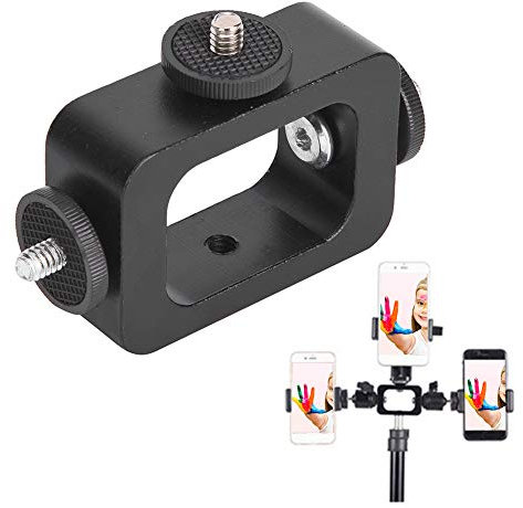 3 Positionen Kamera Telefon Clip Halterung, Multifunktions Handy Klemme Halter 1/4 Zoll Schraubhalterung Ständer für Live Übertragung, Selfie, für für für EKEN