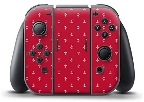 DeinDesign Skin kompatibel mit Nintendo Switch Controller Folie Sticker Anker maritim Sommer