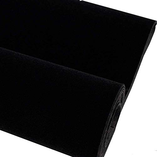 Taogift Film vinyle autocollant velours flock meubles autocollant doublure pour présentoirs de bijoux étagère tiroir commode armoires doublure artisanat décoration Noir 45 cm x 2,5 m