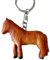 JA Horse - Holz Schlüsselanhänger Pferd Pferdchen Pony Reiten Tier handgemacht (3D braunes Pferd)