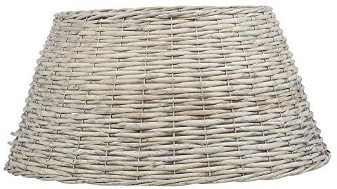 URBNLIVING Christmas Natural Large Willow Wicker Woven Rattan Tree Skirt Base Cover Stand (White)