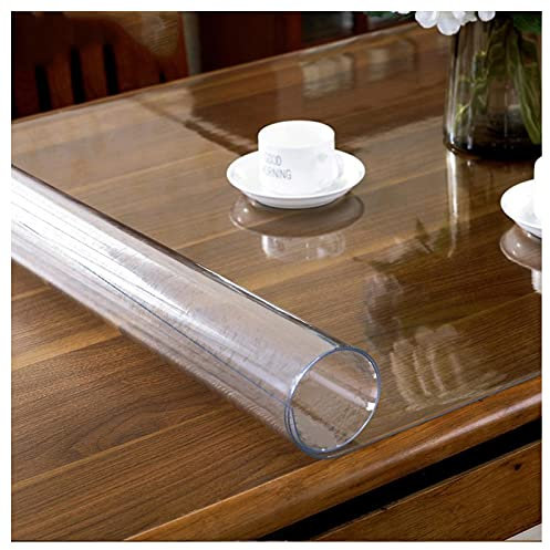 Glasklar Tischfolie, Tischdecke transparente geruchlos,durchsichtig PVC Schutzfolie Tischschutz, ölbeständig wasserdicht,für Garten/Esszimmer(Dicke:1mm,Größe:30x30cm/11.8x11.8in)