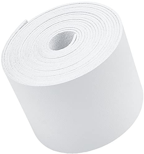 GORGECRAFT 50mm Breites 2mm Dick Lederriemen Streifen Flachband Lederband 2m Lang Für DIY Armband Halskette Schmuck Die Herstellung von Taschenriemen Ledergürtel Möbelgriffe Weiß