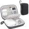 Lacdo Hard Carrying Case for MacBook Pro Air MagSafe/MagSafe 2 Power Adapter, iPhone13/13 Pro Charger, USB-C Hub, Type-C Hub, Earbuds, USB Cable Organizer EVA Protective Shockproof Travel Bag, Black