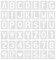 SAVITA 42 Stück Buchstabennummer Vorlage, 8cm Wiederverwendbarer Kunststoff Schablonen Vintage Buchstaben Symbolnummern Bastelschablonen zum Malen von DIY-Kunstprojekten Dekoration