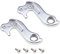 Be In Your Mind 2 x Fahrrad-Schaltwerk-Haken, Ausfall-Adapter mit Schraube, silberfarbene Aluminiumlegierung, Fahrrad-Rückhaken, Dropout-Rahmen für Mountainbike, Radsport, Zubehör