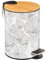 5five - Poubelle Soft Close 3l blackflora Noir et Blanc