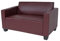 Mendler 2er Sofa Couch Lyon Loungesofa Kunstleder - rot-braun