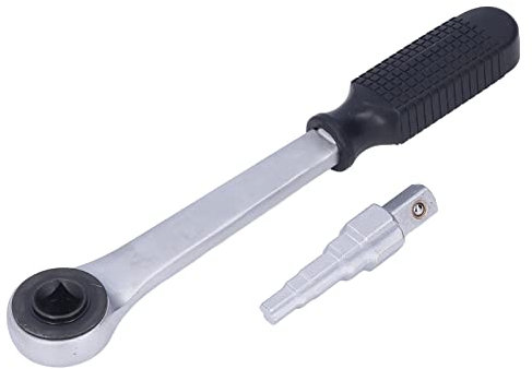 Clé à cliquet pour valve de radiateur,clé d'adaptation étagée en acier au carbone avec poignée à cliquet pour réparation de plomberie