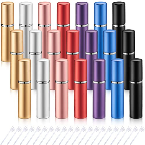Tessco for you 21 Pcs Atomizer Perfume Bottles 5 ml Mini Atomizer Sprayer for Perfume Bulk Refillable with Pump for Travel Outgoing (Multi Color)