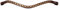 ARBO-INOX Stirnriemen Stirnband Leder mit Goldener Kette geschwungene Form (Pony, Braun/Gold)