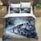 XPINGO Kinder Bettwäsche Zug 135x200 cm 2teilig Jungen und Mädchen 100% Mikrofaser Sommer Weiche Winter Warm Bettbezüge 3D Oldtimer-Zug Bettbezug mit Kissenbezüge 80x80 cm