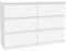 VBChome Kommode mit 6 Schubladen Weiß matt 120 x 39 x 81 cm Grifflose Schubladenkommode Holz Mehrzweckschrank für Flur Schlafzimmer Wohnzimmer Kinderzimmer Einfache Montage