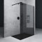Mai & Mai Paroi de Douche Fumée 120x200 Pare-douche à l’italienne Teintée BR2VG Verre Trempé 10mm Easy Clean avec Stabilisateur Rond Noir
