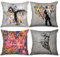 Banksy Graffiti Dancing Girl Picture Cushion Covers Classical Street Art Pillow Covers Decorative 18x18inch Set of 4 Pillow Covers Love Word Paintings Boy Throw Pillow Cases for Sofa Living Room