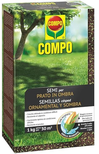 La zappa Seme Prato in Ombra tappeto erboso per zone ombreggiate da alberi e piante (1 Kg)