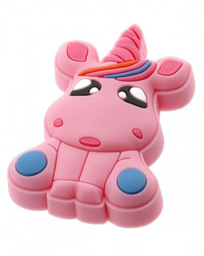 Gedotec Kinder-Möbelgriffe aus Gummi | Einhorn | 1 Stück - Kindergriff-Möbel | KID | Schubladen-Knopf elastisch - speichelfestem Gummi | Möbelknopf - Kinderzimmer | inkl. Befestigungsmaterial
