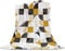 Kuscheldecke Herbst Abstrakte Patchwork Gelb Grau Geometrie Sofaüberwurf Decke Warm Wohndecke Flauschige Decke Sofa, Für Sofa, Schlafzimmer, 150x200cm